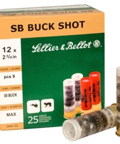 Sellier & Bellot 12-Gauge Shotgun Ammo 2-3/4" 1 1/8 oz 00 Buckshot 9 Pellet