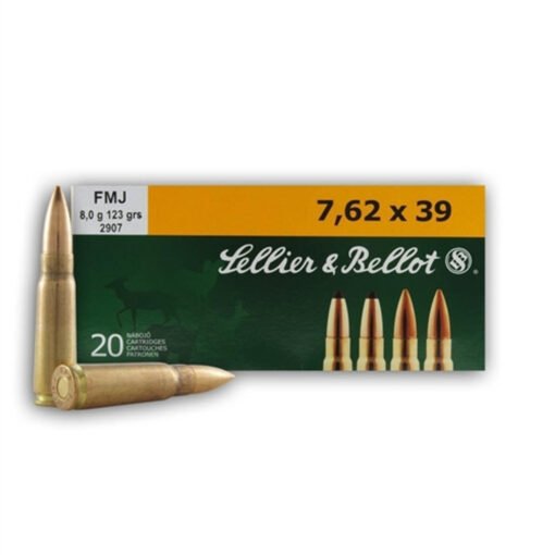 Sellier & Bellot 7.62x39 Ammo 124 Grain Full Metal Jacket